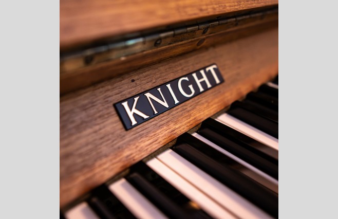 Used Knight Satin Teak K10 Upright Piano - All Inclusive Premium Package (SN:59306) - Image 6